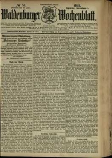 Waldenburger Wochenblatt, Jg. 39, 1893, nr 51