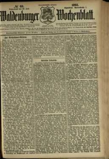 Waldenburger Wochenblatt, Jg. 39, 1893, nr 60