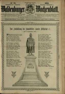 Waldenburger Wochenblatt, Jg. 39, 1893, nr 70