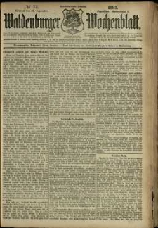 Waldenburger Wochenblatt, Jg. 39, 1893, nr 73