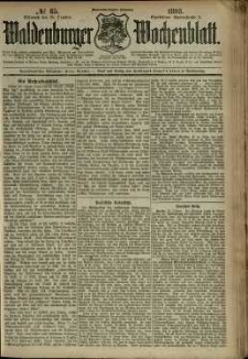 Waldenburger Wochenblatt, Jg. 39, 1893, nr 85