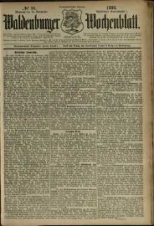 Waldenburger Wochenblatt, Jg. 39, 1893, nr 91