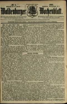 Waldenburger Wochenblatt, Jg. 37, 1891, nr 4