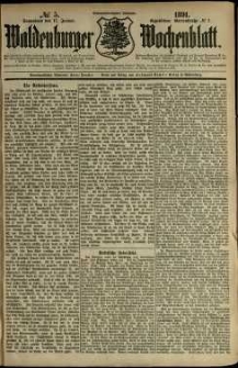 Waldenburger Wochenblatt, Jg. 37, 1891, nr 5