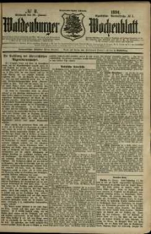 Waldenburger Wochenblatt, Jg. 37, 1891, nr 8