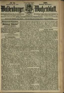 Waldenburger Wochenblatt, Jg. 38, 1892, nr 51