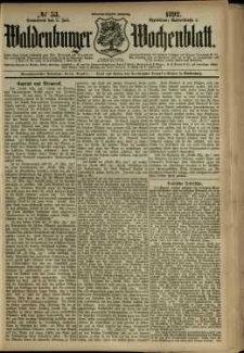 Waldenburger Wochenblatt, Jg. 38, 1892, nr 53