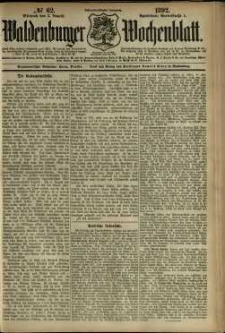 Waldenburger Wochenblatt, Jg. 38, 1892, nr 62