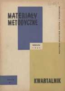 Materiały Metodyczne, 1961, nr 1