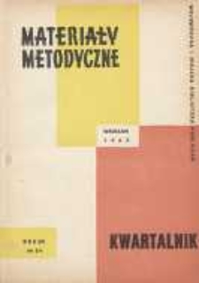 Materiały Metodyczne, 1962, nr 3/4