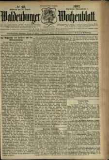 Waldenburger Wochenblatt, Jg. 38, 1892, nr 68