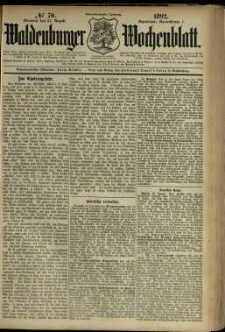 Waldenburger Wochenblatt, Jg. 38, 1892, nr 70