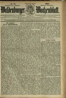 Waldenburger Wochenblatt, Jg. 38, 1892, nr 71