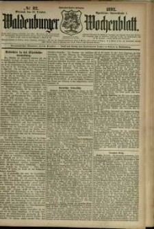 Waldenburger Wochenblatt, Jg. 38, 1892, nr 82