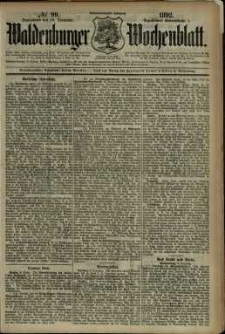 Waldenburger Wochenblatt, Jg. 38, 1892, nr 99