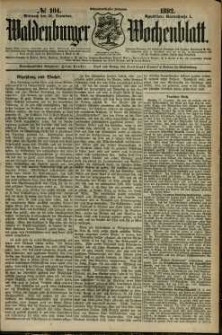 Waldenburger Wochenblatt, Jg. 38, 1892, nr 104