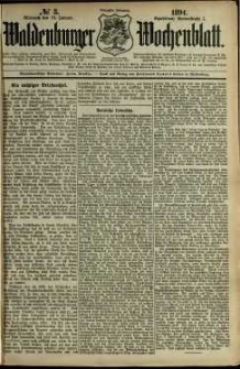 Waldenburger Wochenblatt, Jg. 40, 1894, nr 3