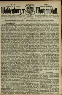 Waldenburger Wochenblatt, Jg. 40, 1894, nr 12