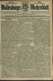 Waldenburger Wochenblatt, Jg. 40, 1894, nr 13