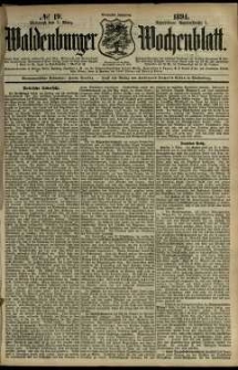 Waldenburger Wochenblatt, Jg. 40, 1894, nr 19