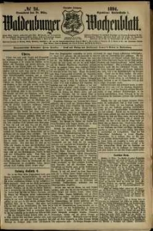 Waldenburger Wochenblatt, Jg. 40, 1894, nr 24