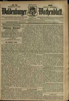 Waldenburger Wochenblatt, Jg. 40, 1894, nr 25