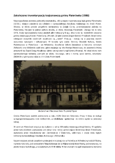 Zakończono inwentaryzację krajoznawczą gminy Platerówka [Dokument elektroniczny]