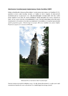 Zakończono inwentaryzację krajoznawczą miasta Zawidów [Dokument elektroniczny]