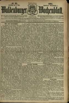 Waldenburger Wochenblatt, Jg. 40, 1894, nr 35