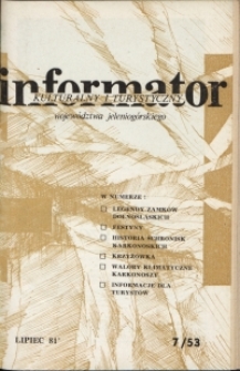 Informator Kulturalny i Turystyczny Województwa Jeleniogórskiego, 1981, nr 7 (53)