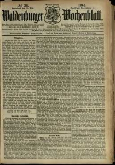 Waldenburger Wochenblatt, Jg. 40, 1894, nr 38