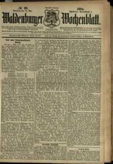 Waldenburger Wochenblatt, Jg. 40, 1894, nr 39
