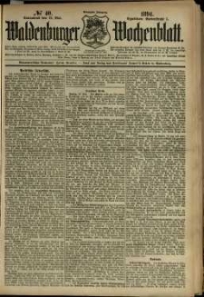 Waldenburger Wochenblatt, Jg. 40, 1894, nr 40