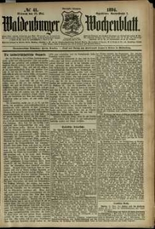 Waldenburger Wochenblatt, Jg. 40, 1894, nr 41