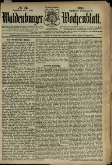 Waldenburger Wochenblatt, Jg. 40, 1894, nr 44