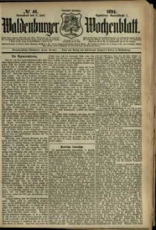 Waldenburger Wochenblatt, Jg. 40, 1894, nr 46