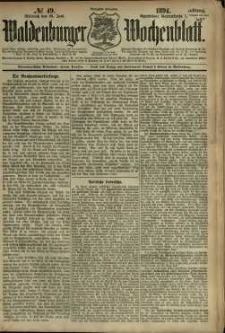 Waldenburger Wochenblatt, Jg. 40, 1894, nr 49