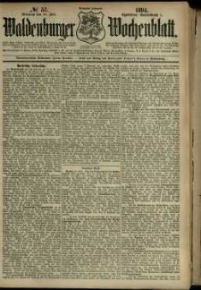 Waldenburger Wochenblatt, Jg. 40, 1894, nr 57