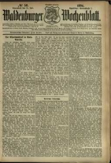 Waldenburger Wochenblatt, Jg. 40, 1894, nr 58