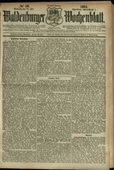 Waldenburger Wochenblatt, Jg. 40, 1894, nr 59
