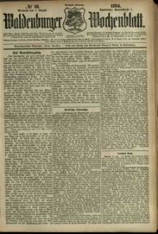 Waldenburger Wochenblatt, Jg. 40, 1894, nr 61