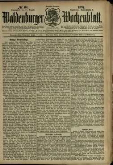 Waldenburger Wochenblatt, Jg. 40, 1894, nr 64