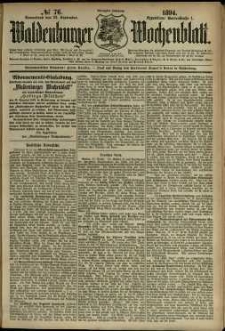 Waldenburger Wochenblatt, Jg. 40, 1894, nr 76