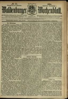 Waldenburger Wochenblatt, Jg. 40, 1894, nr 77