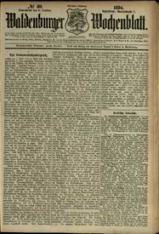 Waldenburger Wochenblatt, Jg. 40, 1894, nr 80