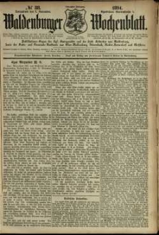 Waldenburger Wochenblatt, Jg. 40, 1894, nr 88