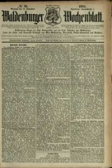 Waldenburger Wochenblatt, Jg. 40, 1894, nr 91