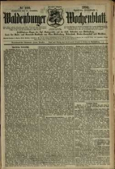 Waldenburger Wochenblatt, Jg. 40, 1894, nr 100
