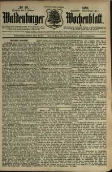 Waldenburger Wochenblatt, Jg. 37, 1891, nr 10