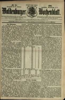 Waldenburger Wochenblatt, Jg. 37, 1891, nr 15